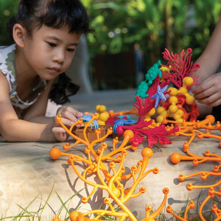Guidecraft Coral Connections - 70 pc. Set: Toy for Sand and Water