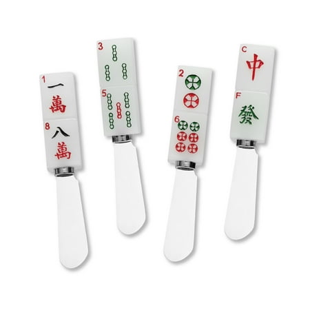 - Mr. Spreader 4-Piece Mahjong Resin Cheese Spreader, Assorted