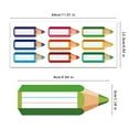thumbnail image 1 of Miangastore 30 Sheets Kids Name Labels Stickers: Blank Name Tags with Pencils Shape - School Classroom Adhesive Labels for Easy Identification, 1 of 8