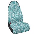 thumbnail image 2 of POLERO Front Seat Cover Waterproof Microfiber, Compatible with Van Truck Seat, for Cars Trucks SUVs, Teal White Butterfly, 2 of 7