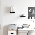 thumbnail image 3 of vidaXL Wall Shelf Set of 2 Black Honeycomb MDF, metal Compact, 3 of 7