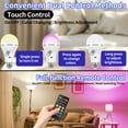 thumbnail image 2 of E26 Rechargeable Light Bulb with Remote and Timer, Battery Backup Bulb for Sconces and Lamps, Hanging LED Light Bulb with Hook for Camping Tent, Dimmable, 12 Colors Temperatures, 2 Pack, 2 of 7