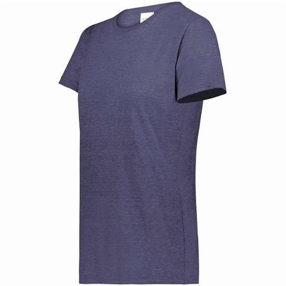 Augusta Sportswear 6961.U22.XS Ladies All-Day Core Basic Tri-Blend T-Shirt, Navy Heather - Extra Small