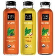 Pure Leaf, Organic Iced Tea Variety Pack, 14 oz Bottles (Pack of 8) (Packaging May Vary)