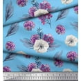 thumbnail image 3 of Soimoi polyester Crepe Fabric Leaves,Succulent & Anemone Flower Printed Craft Fabric by the Yard 52 Inch Wide, 3 of 3