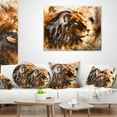 thumbnail image 4 of Designart Lion Collage - Animal Throw Pillow - 16x16, 4 of 5