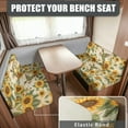 thumbnail image 2 of FOR U DESIGNS Hummingbird Sunflower Print 2 Pack RV Dinette Cushion Covers Stretch Camper Cushion Slipcover Non-Slip RV Couch Cover Sofa Slipover for Travel Trailer Couch, 2 of 7