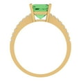 thumbnail image 4 of Clara Pucci 14K Yellow Gold 2.7ct Green Solitaire with Accents Ring, 4 of 8