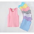 thumbnail image 5 of 4 Pack of Essential Solid Color Tanks for Girls, Sizes for Ages 2 Through 8 Years, Ultra-Soft Fabric for Sensitive Skin and All-Day Wear, 5 of 5
