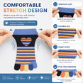 thumbnail image 2 of Women's Toe Socks 3-Pack, Rainbow Heart Five Finger Crew Socks, Cute Colorful Casual Everyday Socks, One Size, 2 of 7