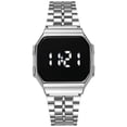 thumbnail image 1 of Reloj electrónico con correa de acero para adultos y estudiantes, sencillo, moderno y multifunción, 1 of 4