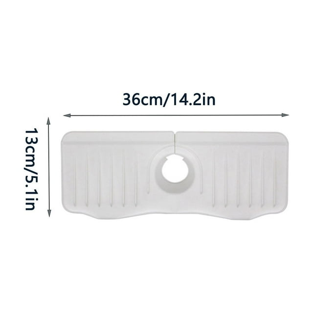 Kitchen Sink Faucet Drain Pad Splash Proof Thickened Dry Mat for Single Faucet 2 Pack