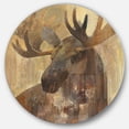 thumbnail image 1 of Designart 'Into the Wild Gold Moose' Art Mural en Métal Style Ferme, 1 of 3