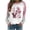 Leopard printed, variant on Luxalzxs Oversized Sweatshirt for Women Valentine's Day Love Heart Leopard Printed Long Sleeves Round Neck Casual Tunic Tops Blouse Sweatshirt