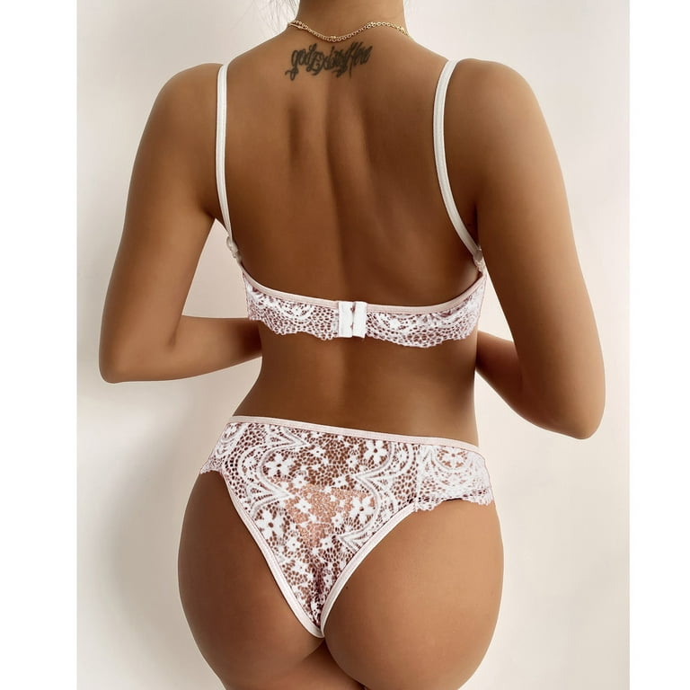 JDEFEG Lace Living Room Curtains with Set Plus Women Bralette Bra Lingerie  Underwear Floral Size Piece Lace Corset Two Anime Boxers Polyester White