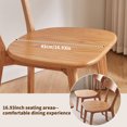 thumbnail image 5 of Solid Oak Dining Chairs Set of 2, Vintage Wooden Side Chairs for Farmhouse Kitchen or Restaurant,Natural Wood, 5 of 12