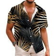 thumbnail image 1 of Birdeem Mens Printing Button Casual Short Sleeve Turndown Collar Blouse Shirt, 1 of 9