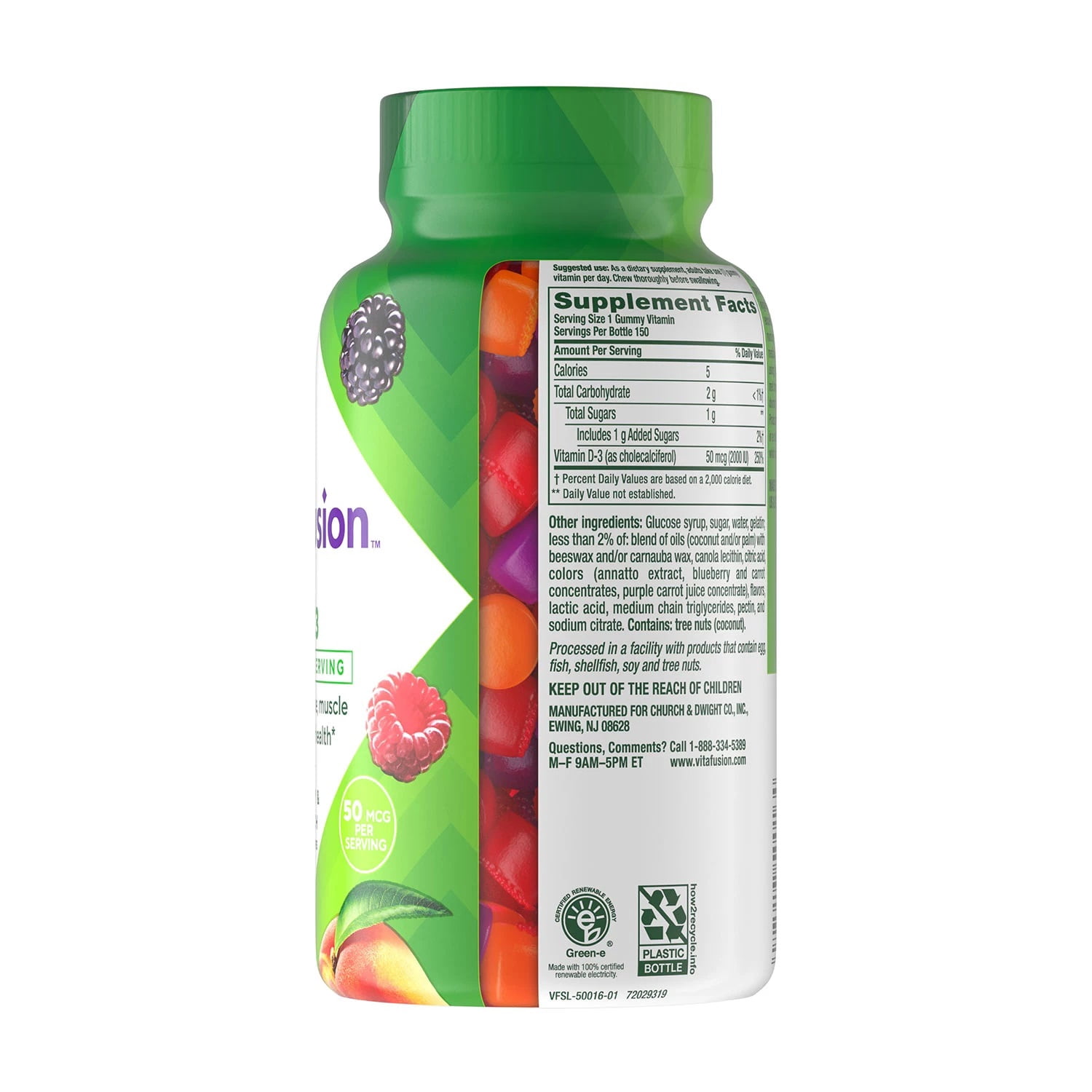 Vitafusion Vitamin D Gummy Vitamins, 150 Count