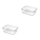 thumbnail image 3 of Contenedores de almacenamiento transparentes Advancent caja organizadora de escritorio caja cuadrada METRO 2piezas, 3 of 6