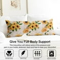 thumbnail image 3 of Boho Sunflower Body Pillow Cover – Soft & Breathable, Hidden Zipper, 20"x54", Vintage Floral Print with Butterflies & Bees – Gift for Side Sleepers, Pregnancy, Farmhouse Decor, 3 of 7