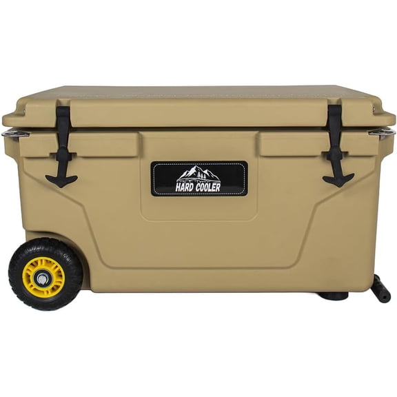 Ultra-Tough 65 Quart Hard Shell Cooler, Insulated Ice Chest with 6-Day Ice Retention, Heavy-Duty Cooler for Camping, Fishing, Tailgating, Beach & Job Site