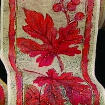 The Ribbon People Red and White Wired Craft Ribbon 2.5" x 20 Yards