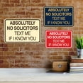 thumbnail image 4 of Signs ByLITA Classic Framed Absolutely No Solicitors Text Me if I know You Entrance Sign (Blue) - Large, 4 of 6