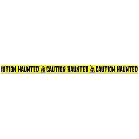 Caution Haunted Party Tape 3 In. X 20 Ft. Halloween Party Accessory (1 Count) (1/pkg) Pkg/3
