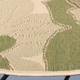 thumbnail image 3 of SAFAVIEH Courtyard Qendro Floral Indoor/Outdoor Area Rug, Natural Brown/Olive, 5'3" x 5'3" Round, 3 of 8