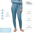 thumbnail image 2 of Hello Mello CuddleBlend Joggers Loose Drawstring Buttery Soft Lounge Pants, Early Bird Blue Large (Women's), 2 of 7