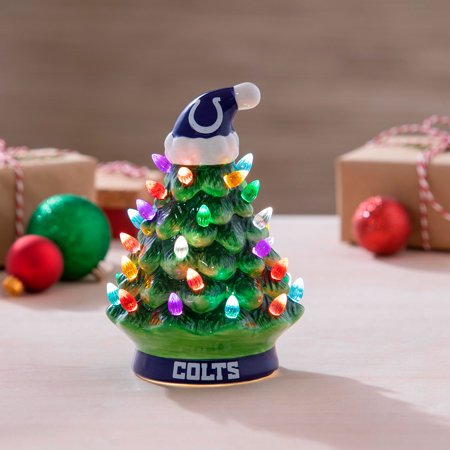 Indianapolis Colts 8 Light Up Ceramic LED Christmas Tree