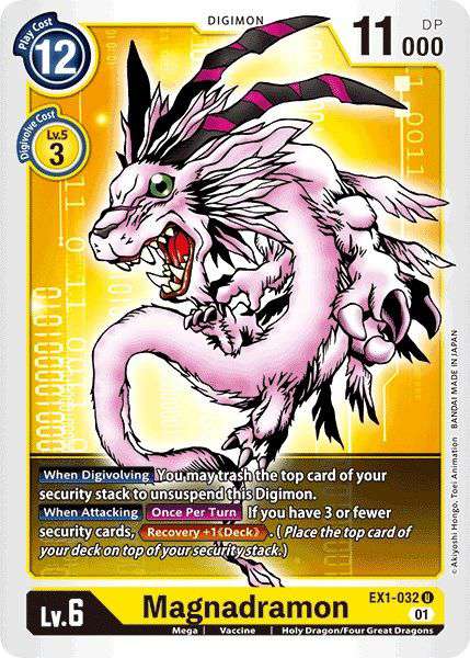 Digimon Classic Collection Uncommon Magnadramon EX1-032