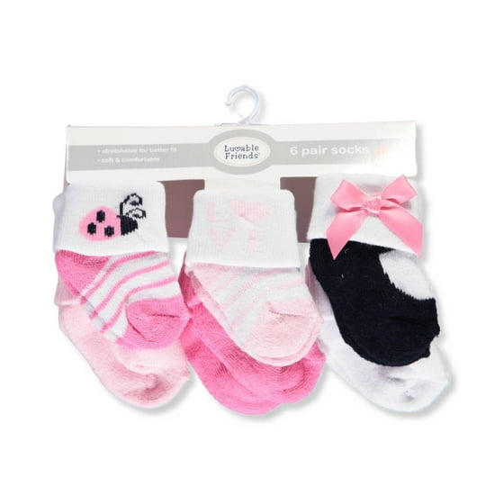 Luvable Friends - Newborn Baby Socks - Walmart.com