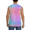 thumbnail image 4 of Pofeuu Colorful Glitters Print Men's Muscle T-Shirt, Sleeveless, Muscle Tank, Classic Muscle Tee Top For Men Casual Sleeveless Muscle T-Shirt Trendy Clothes-Large, 4 of 7