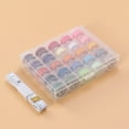 thumbnail image 6 of AURARMLET Plastic Empty Thread Spools Assorted Color 25 Pcs in Clear Sewing Storage Case, 6 of 8