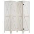 thumbnail image 6 of Gymax 5.6 Ft Folding 4-Panel Wood Room Divider Privacy Screen White Home Office, 6 of 10