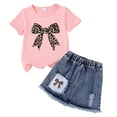 thumbnail image 4 of Ccpelsie Toddler Girl Summer Clothes Outfit T-Shirt Top Short Set Girl Clothes for Summer Wear H,5-6 Years, 4 of 4