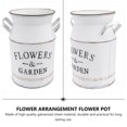 thumbnail image 5 of Metal Flower Bucket White For Garden Planters 1Set 12.2X7.9In, 5 of 5