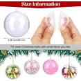 thumbnail image 2 of Clear Plastic Fillable Christmas Ornaments Balls DIY Shatterproof Tree Ornaments,Happon 10 Pcs 2.36inch Christmas Craft Balls for Christmas Eve, Holiday, Wedding, Birthday, Home, Party Decoration, 2 of 8