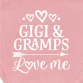 thumbnail image 3 of Inktastic Gigi and Gramps Love Me Girls Valentine Grandchild Baby Burp Cloth, 3 of 3