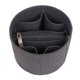 thumbnail image 5 of Bolsa de almacenamiento portátil con compartimentos interiores, tipo cubo, llavero Gris, 5 of 7