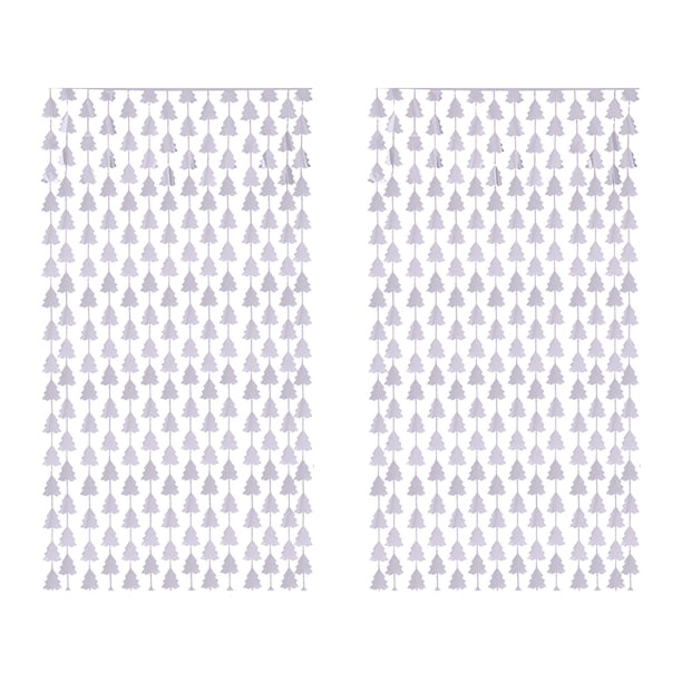 2 uds. Cortinas con borlas de papel de aluminio para árbol de Navidad, para cumpleaños, Navidad, decoración de fiestas