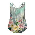thumbnail image 6 of Lindreshi Tank Tops for Women 2024 Loose Fit 2024 Women's Spring and Summer New Tank Eyelet Embroidery Scoop Neck Fashion Print Casual Fashion Top Blouse, 6 of 7