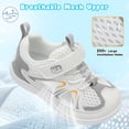 thumbnail image 4 of Barerun Toddler Sandals for Girls Boys Quicky Dry Non Slip,Wide,Breathable,Closed Toe White,7 Toddler, 4 of 9