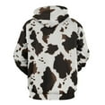 thumbnail image 3 of Animal Printing Cow Men's Women Vintage 3D Hooded Sweatshirt - All-Season Loose Fit Streetwear, 3 of 6