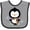 Heather and Black, variant on Inktastic Hockey Christmas Penguin Boys or Girls Baby Bib