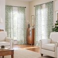 thumbnail image 3 of Linen Floral Curtains for Living Room 96 Inches Long Sage Green Drapes Back Tab Light Filtering Toile Bird Printed Farmhouse Bedroom Rod Pocket Window Treatments 2 Panels, 3 of 4