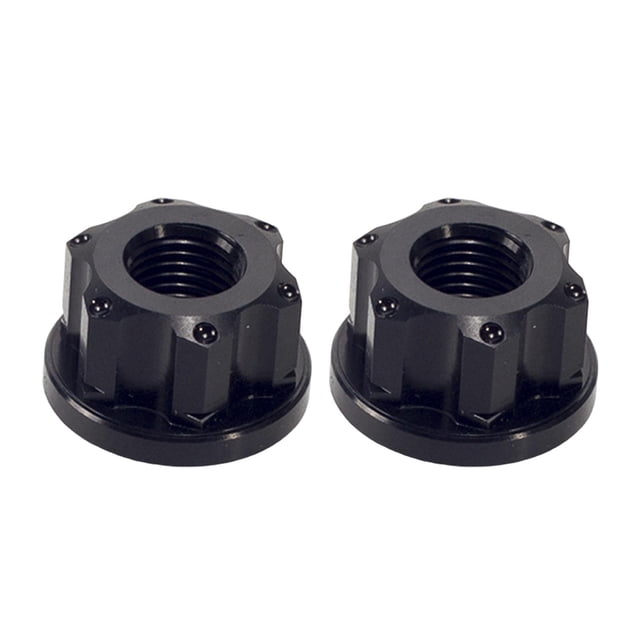 2x Tuercas De Eje De Cubo De Rueda De Bicicleta Para Bicicleta De Pi?ón Fijo M9 Tuerca De Eje Delantero Antideslizante Negro