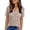 Pink Floral, variant on UVN Blouses for Women Summer Short Sleeve V Neck Button Shirts Dressy Casual Business Tunic Tops