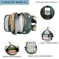 thumbnail image 3 of FORMRS Unisex School Backpack 17" Student Travel Bag with Laptop Compartment, Dinosaur at Night, 3 of 7